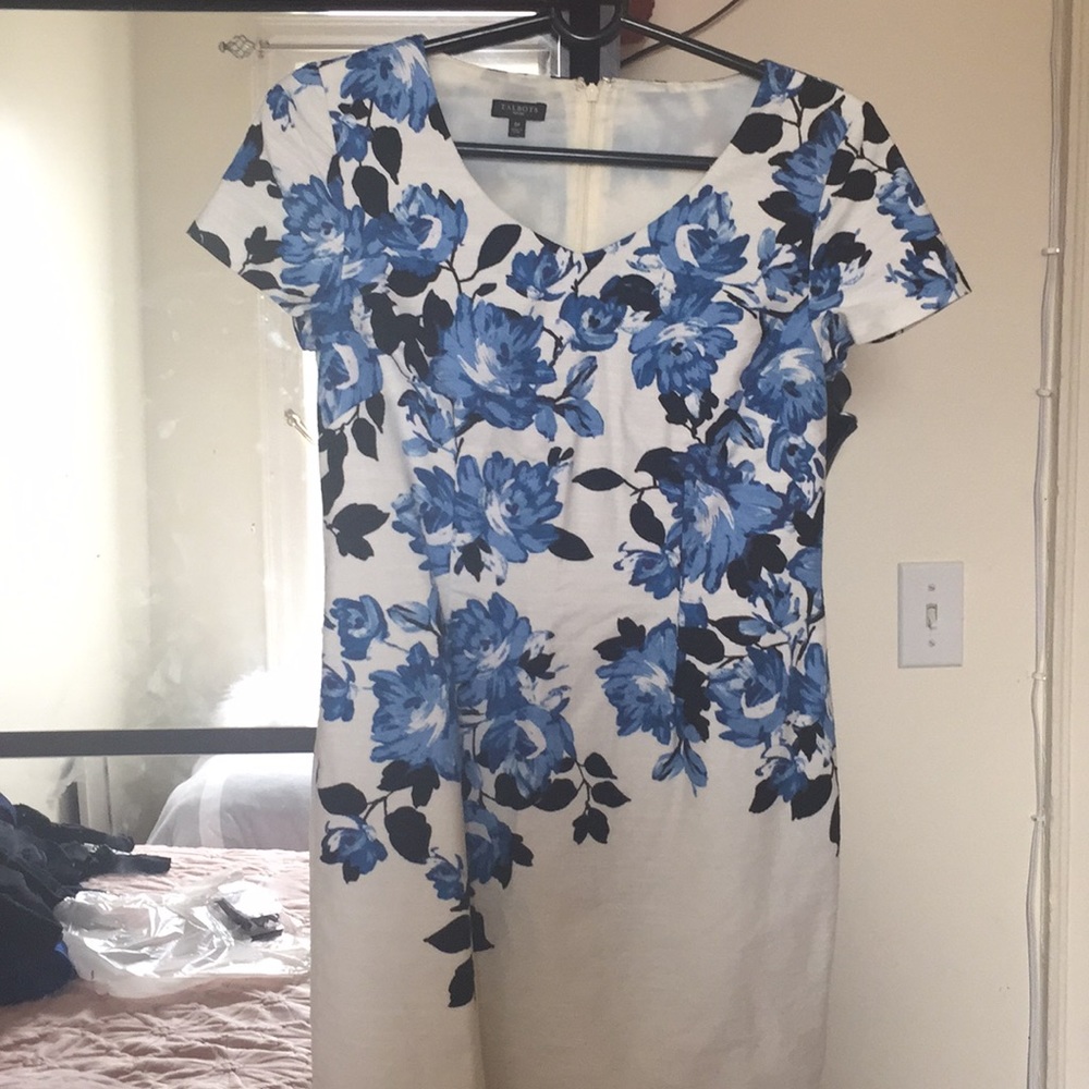floral blue dress